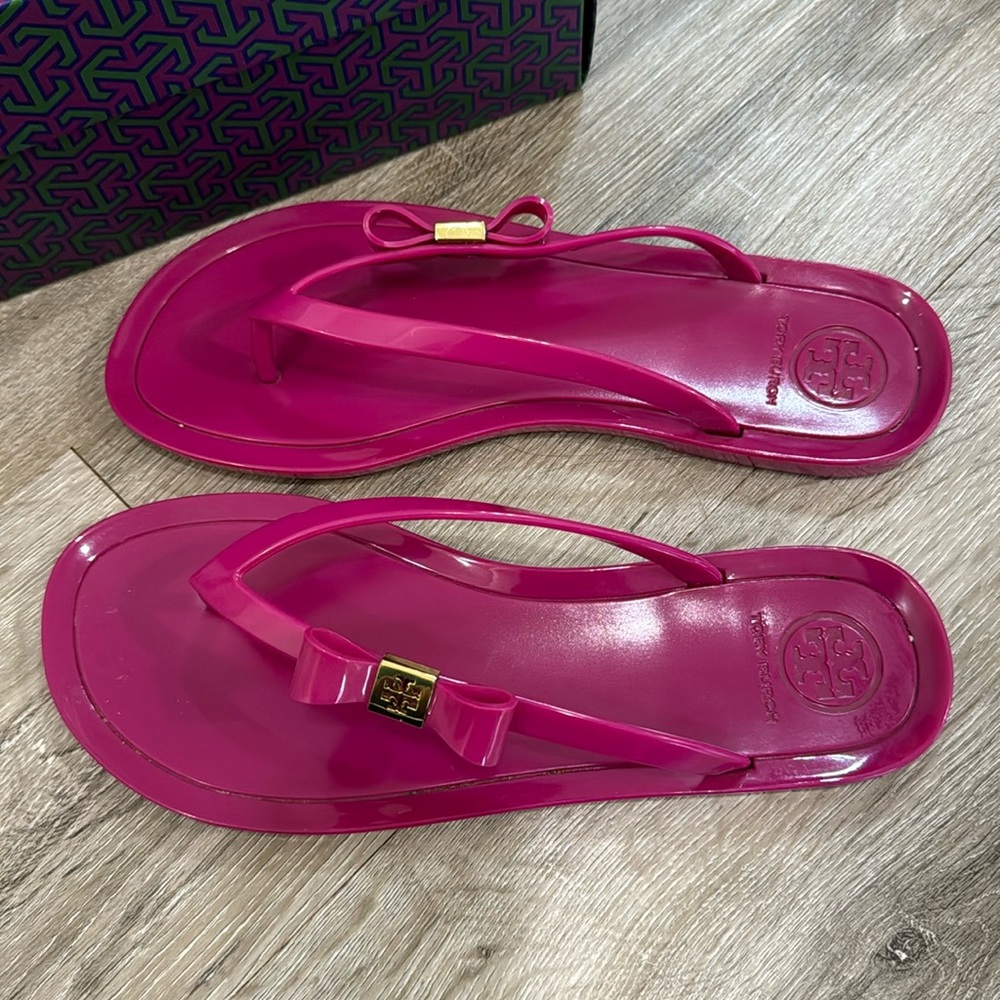 Tory Burch Michaela Bow Jelly Flip Flop